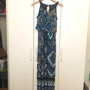 Tribal Pattern Maxi Dress